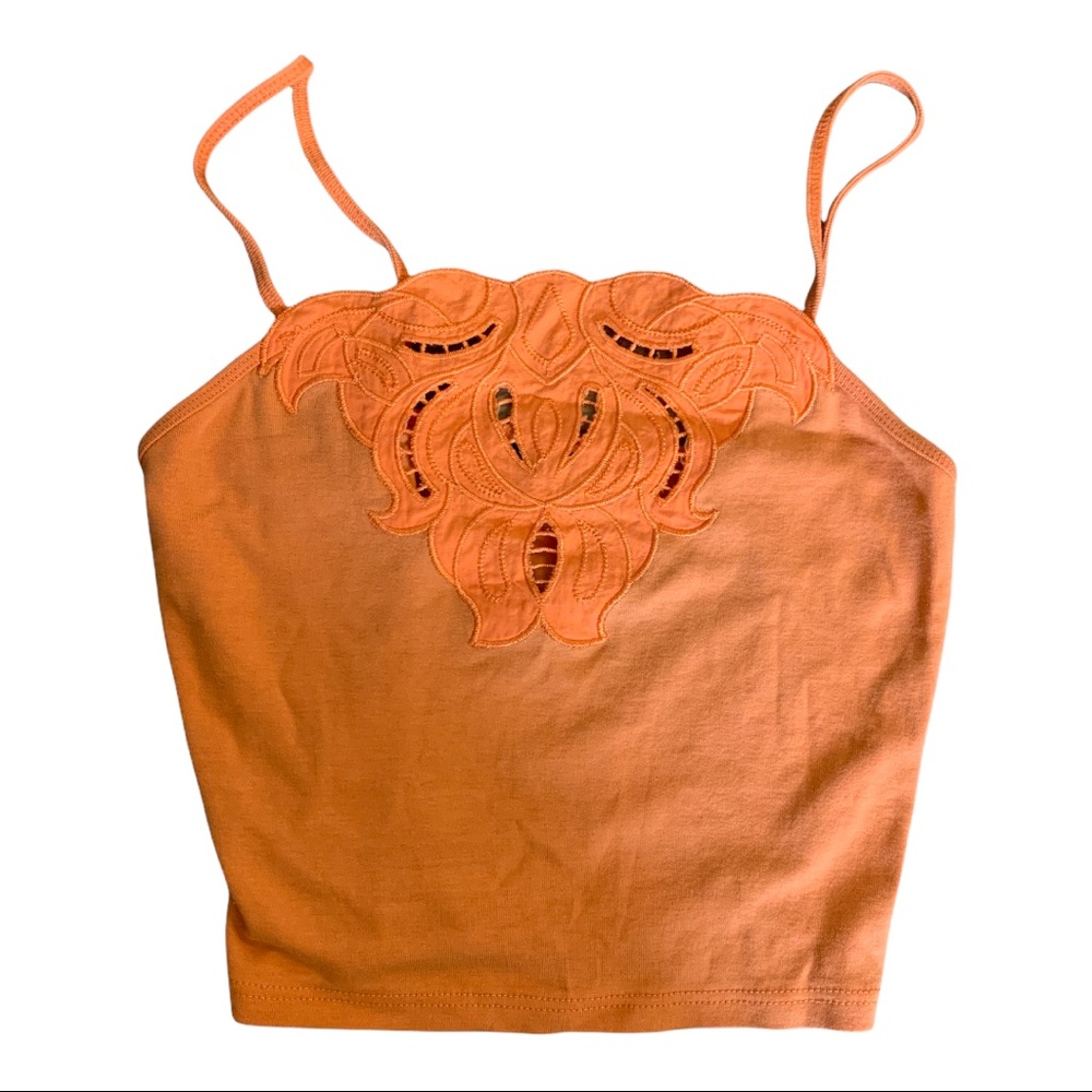 Orange Topshop crop top tank